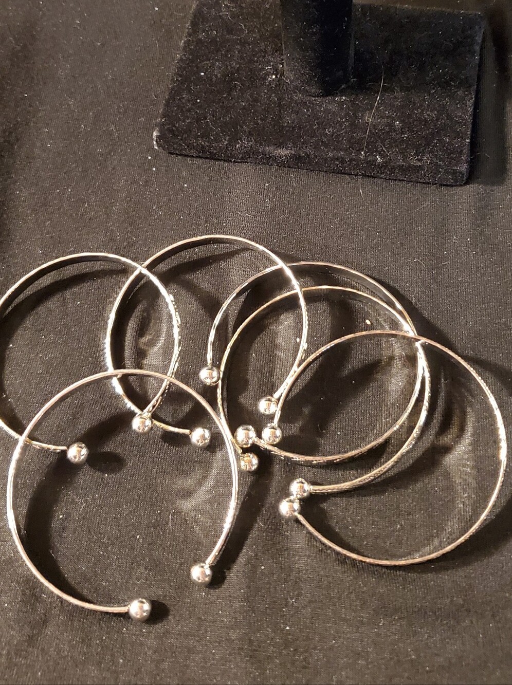 Complete 12-Piece Silver-Tone Stackable Bangle Set - Textured Boho Stack - Picture 4 of 9